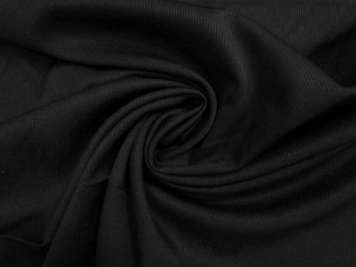 Self Stripe Wool Blend Suiting- Penguin Black #15138