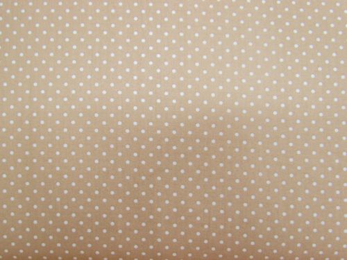 Mini Dots Cotton- Beige #PW1599