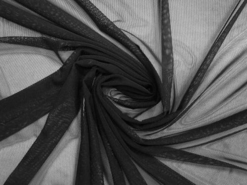 2 Way Stretch Mesh- Carbon Black #15205
