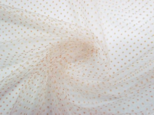 Mini Velvet Flocked Spot Net- Peach Beige #15197
