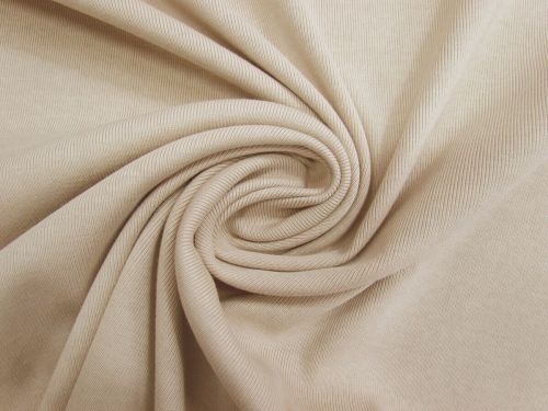 1x1 Cotton Rib Knit- Pebble Beige #15252