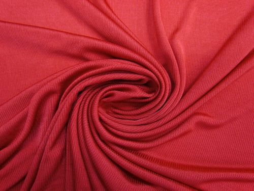 Slinky Viscose Rib Knit- Chilli Red #15255