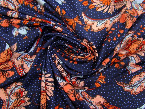 Coral Bouquet Matte Spandex #15282