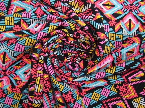Neon Carnival Waffle Spandex #15289