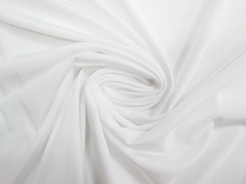 Shiny Rib Lycra®- Pelican White #15307