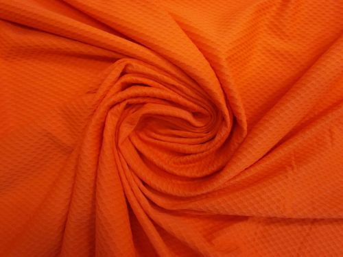 Honeycomb Waffle Spandex- Blood Orange #15309
