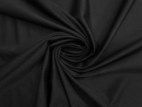 Honeycomb Waffle Spandex- Cavern Black #15316