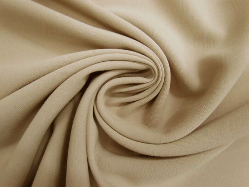 Stretch Viscose Blend Crepe Suiting- Sandcastle Beige #15335