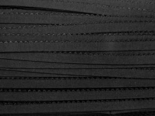 11mm Lingerie Picot Elastic- Soot Black #T1447