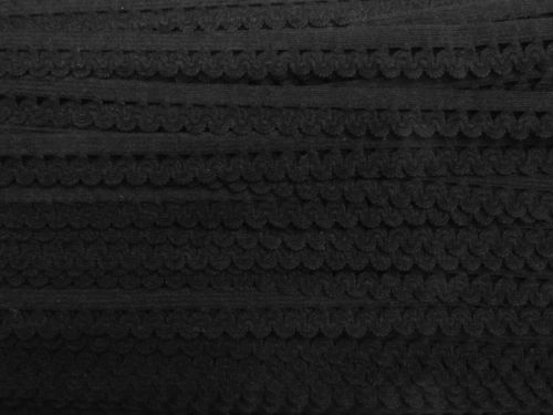 14mm Wave Decorative Elastic- Black #T1456