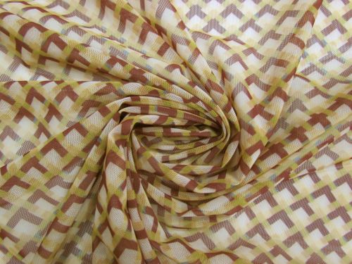Citrine Check Lightweight Powermesh #15473