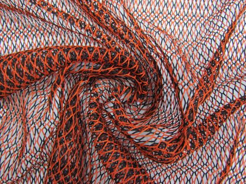Two-Tone Fishnet Mesh- Basketball Orange #15481