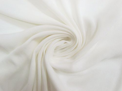Lightweight 1x1 Cotton Rib Knit- Jasmine White #15510