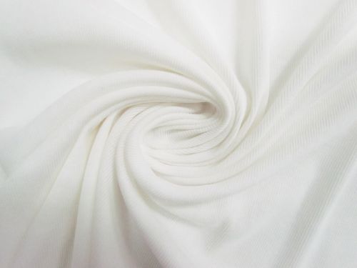 Lightweight 1x1 Cotton Rib Knit- Camellia White #15511