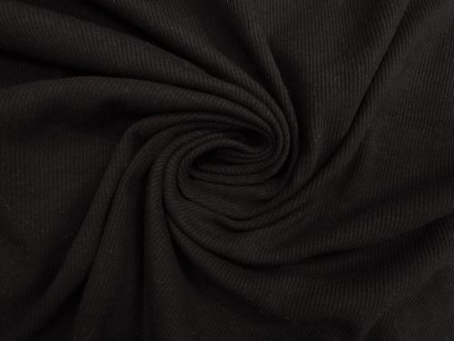 2x2 Cotton Rib Knit- Panther Black #15513