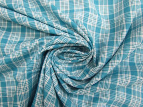 Seaside Plaid Viscose Blend Suiting- Midday #15530