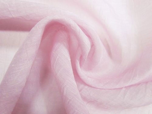 Silk Linen Slub Organza- Perfume Pink #15550