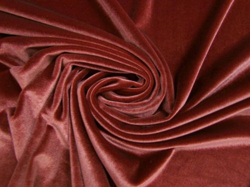 2 Way Stretch Velvet- Rust #15554