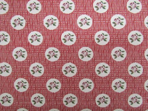 Devonstone Collection- Heritage Garden- Cobblestone Flower- Red- DV7515