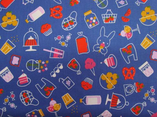 Ruby Star Society Cotton- Persimmon- Bun Es Market- Twilight