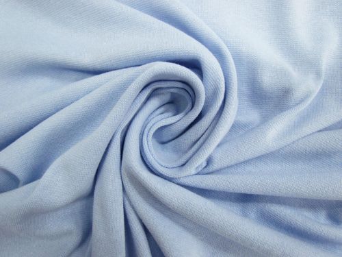 Cotton Blend 1x1 Rib Tubular Jersey- Iceberg Blue #15613