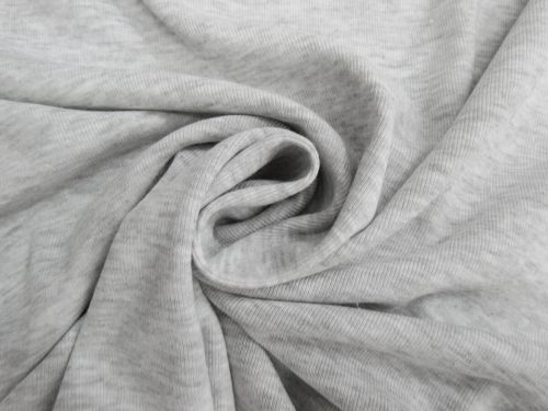 Cotton Blend 1x1 Rib Tubular Jersey- Cloudy Grey #15618