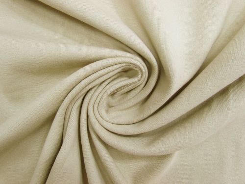 1x1 Cotton Rib Knit- Wheat Beige #15617