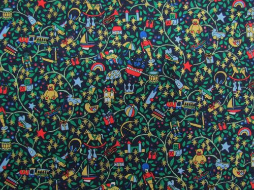 Liberty Cotton- The Merry And Bright Collection- Magical Forest Metallic- A