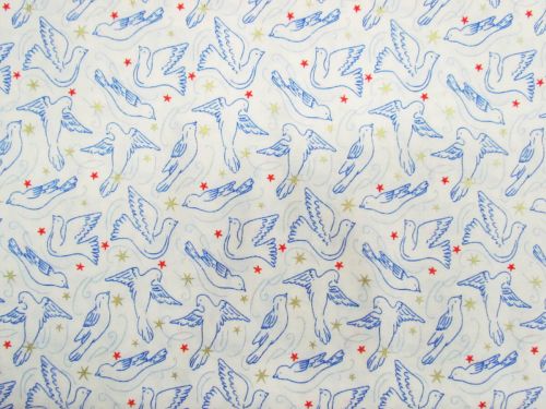 Liberty Cotton- The Merry And Bright Collection- Dobe Star Metallic- A