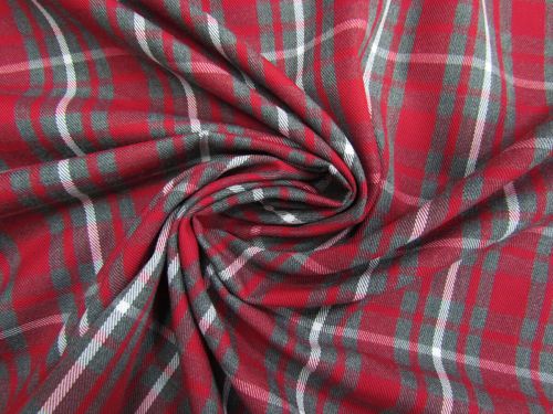 Tallulah Plaid Viscose Blend Twill Suiting #15647