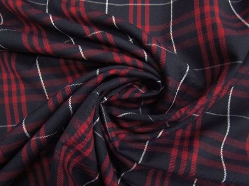 Lottie Plaid Viscose Blend Twill Suiting #15648