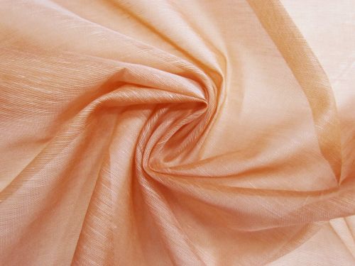 Silk Linen Slub Organza- Spring Orange #15653