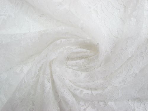 Final Remnant Piece- 150cm Panel- Dove Floral Lace #15445