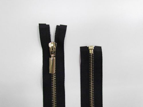 55cm JET Metal Open End Zip- Black #TRW326