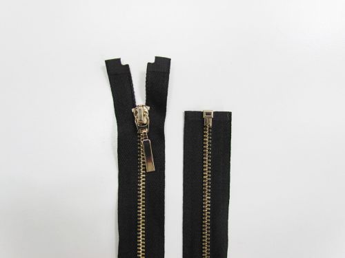 39cm Metal Open End Zip- Black #TRW328