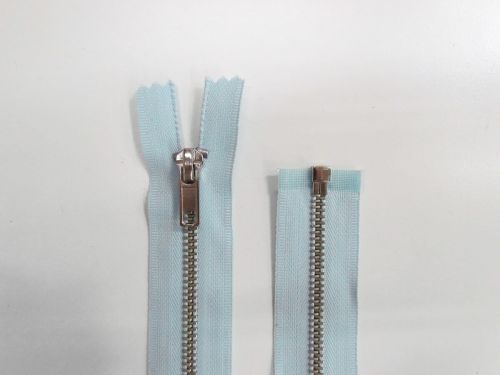 17cm Metal Open End Zip- Sky Blue #TRW341