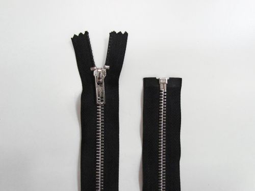 16cm Metal Open End Zip- Black #TRW342