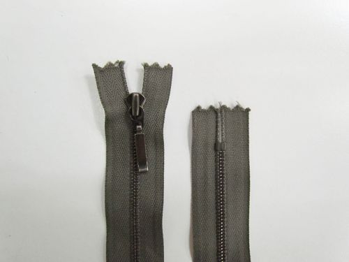 31cm Metal Closed End Zip- Charcoal #TRW346
