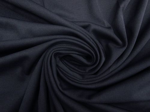 80cm Final Remnant Piece- Cotton Blend Pique Knit- Night Life Navy #12749
