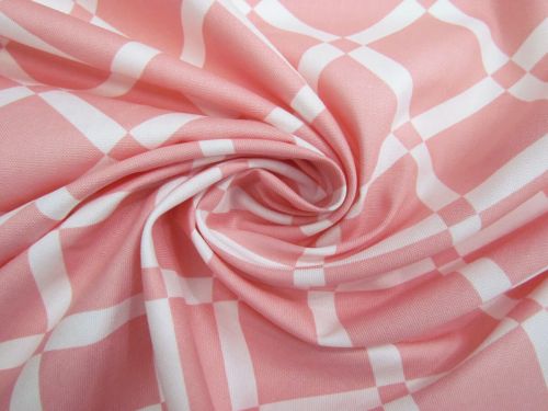 5.3oz Strawberry Gelato Check Cotton Canvas #15773