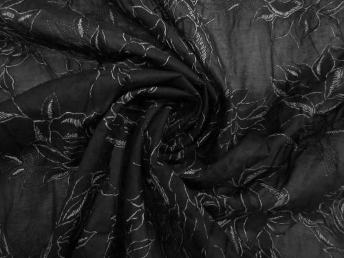 Sketches Of Roses Cotton Voile #15777