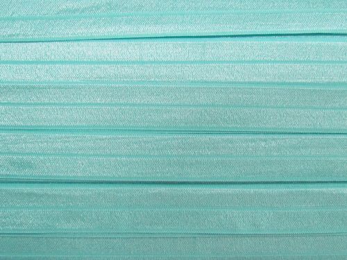 20mm Shiny Fold Over Elastic- Aqua #T1498