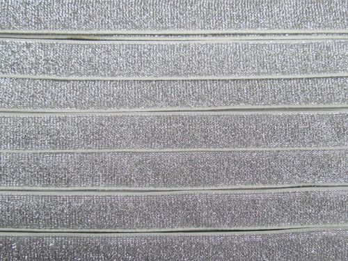 20mm Metallic Glitter Elastic- Silver #T1514