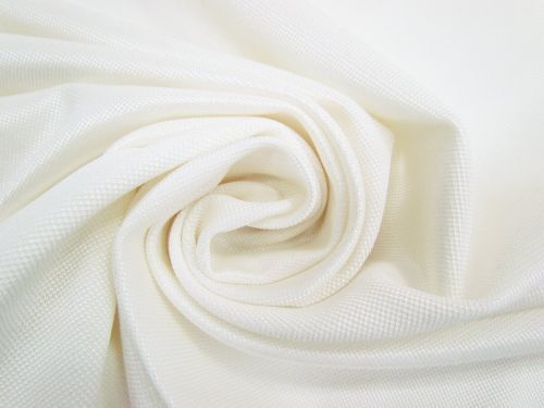 80cm Final Remnant Piece- Luxe Waffle Shiny Spandex- Soft Ivory #9815