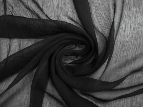 Viscose Yoryu Chiffon- Truffle Black #15814