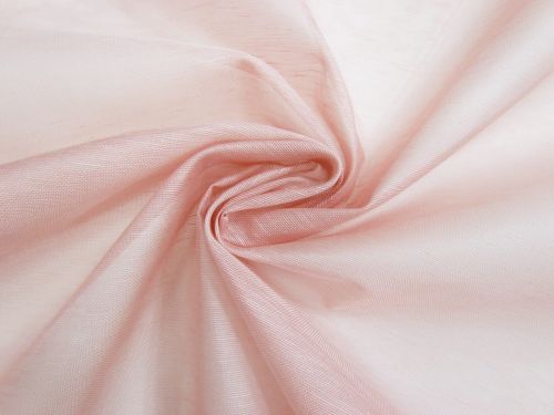 Silk Linen Slub Organza- Garden Party Pink #15831