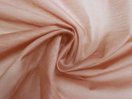Silk Linen Slub Organza- Brown Pink #15832