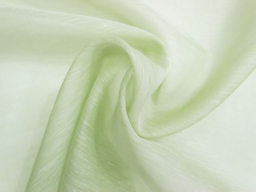 Silk Linen Slub Organza- Matcha Green #15839