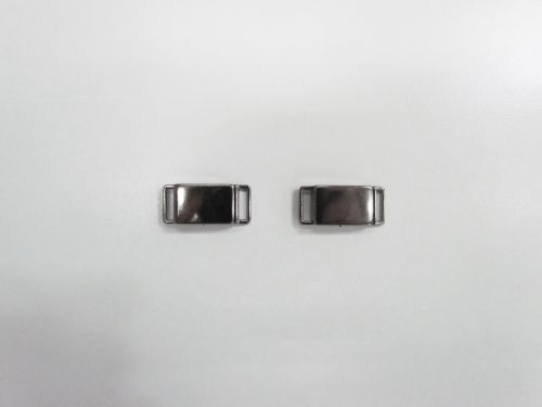 10mm Metal Buckle Clasps- 2 Pack- Gunmetal- RW774