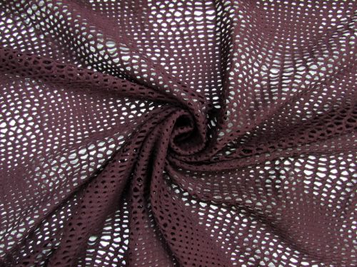 1.4m Final Remnant Piece- Magic Eye Chunky Stretch Mesh- Grape #7861